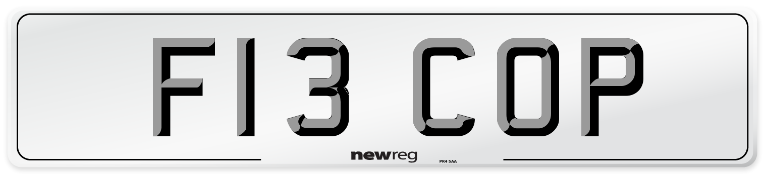 F13 COP Number Plate from New Reg